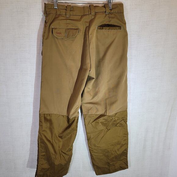 Vtg Duxbak Mains Le Cloth Hunting Bottoms Mens 31x26 Fishing Brown Field Pants - Picture 4 of 10